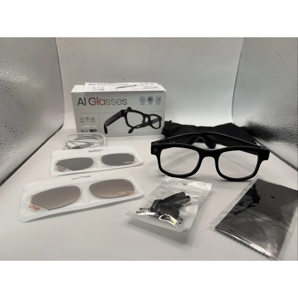 AIMB-G2 AI Smart Glasses NEW/SEALED Set Of 3 Lenses Included- With Translation